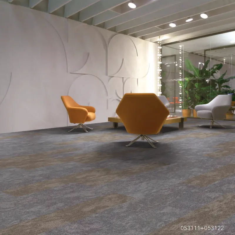 ידידותית לסביבה שטיח ניילון משרד חדר מסחרי שאינו ארוג גיבוי שטיח אריחי מודולרי 50x50 שטיח אריחי