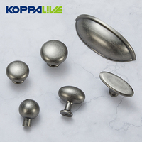 Poignées et boutons de meubles vintage Koppalive en argent antique, poignées de tiroir en laiton massif, quincaillerie de cuisine pour meubles de maison
