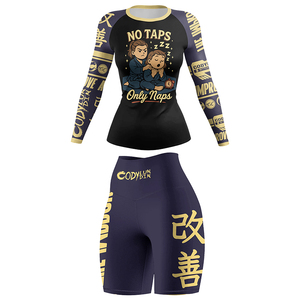 OEM/ODM Ensembles de compression pour femmes à manches longues BJJ MMA Anti-UV UPF50 T-shirt à séchage rapide Leggings Collants Shorts Rashguards Combinaisons de sport - Product Image 5