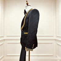 Costume homme sur mesure fait main avec strass et sequins, 3 pièces, veste à simple boutonnage, gilet et pantalon, smoking de luxe pour mariage et cérémonie