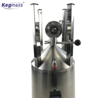 Kegmaxs – cuve de fermentation conique, 26,5 l, SS304, équipement de brassage de bière maison, bac d'égouttage, nettoyage de fût, moulin à Malt, serrure à bille, fût Corny