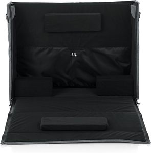 Bolsa de maquillaje de muestra gratuita con 2 estuches extraíbles y divisores desmontables, hecha de nailon resistente. - Product Image 2