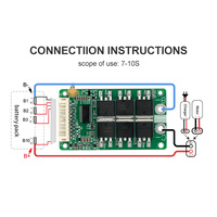 TDT BMS Fabricante 10S 15A/ 20A 36V Batería de iones de litio Bms con 10K NTC para Ebike Lithium Bms Board