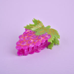 YJL verano moda fruta forma acetato pelo garra accesorios fresa piña sandía niñas grandes pinzas para el pelo - Product Image 2