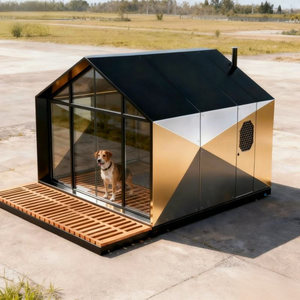 Casa Moderna <span class=keywords><strong>para</strong></span> Gatos con Puerta Grande de Vidrio <span class=keywords><strong>para</strong></span> Uso en Interiores y Exteriores - Product Image 4