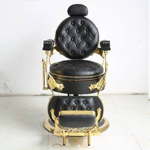 Chaise de barbier vintage à l'ancienne, réversible, style tête huilée pour hommes, en cuir synthétique, grande chaise pour coupe de cheveux et rasage de <span class=keywords><strong>barbe</strong></span> - Product Image 2