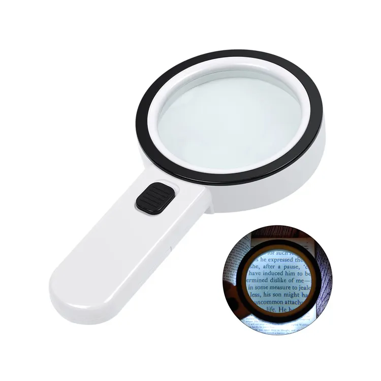 Led Lights Magnifying Glass Optical Glass High Magnification Reading Appreciation Magnifying Glass Lamp