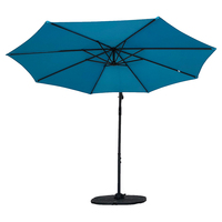 Banane d'extérieur bleue de 3m, 8 plis, couverture de remplacement, parapluie patio, 300cm