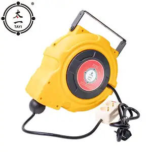 Retractable Extension Cord Reel Car Wash Wall Mounted High Pressure Cable Hose Reel
