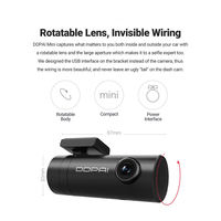 كاميرا لوحة القيادة DDPAI Mini بدقة 1080P HD وسعة 128 جيجابايت وفتحة F2.0 مع واي فاي ورؤية ليلية ومسجل فيديو وكاميرا للسيارة