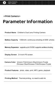 Cámara de Video Deportiva de Juguete con Impresora Térmica para Niños, Cámara Instantánea HD que Puede Imprimir Fotos - Product Image 6