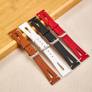 Correa de <span class=keywords><strong>reloj</strong></span> de cuero genuino con diseño hueco en forma de V, correa delgada y cónica, pulsera elegante y lujosa para <span class=keywords><strong>mujer</strong></span>, compatible - Product Image 1