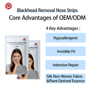 Plester Hidung Kolagen Organik Penghilang Komedo untuk Wanita/Pria, Lembaran Kapas, Penghilang Praktis - Product Image 1