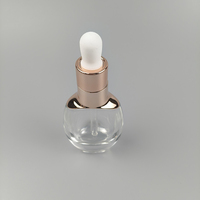 ODM Empty20ml 30ml 40ml 50ml Flacon compte-gouttes en verre d'huile essentielle avec couvercle en aluminium or/ruban