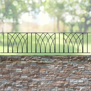 Prima <span class=keywords><strong>2025</strong></span> Tùy Chỉnh Sơn Bền Lan can Rèn Sắt Hàng Rào Cho Cầu Thang Ngoài Trời Vườn Hiên - Product Image 2