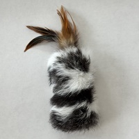 Jouet interactif pour chat avec queue en peluche amusante, accessoires d'exercice pour chaton, queue de lapin en fourrure, fournitures pour animaux de compagnie