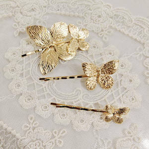 Scène de mariage épingle à cheveux élégant papillon Design métallique mode accessoire de cheveux pour les mariées charmant décor de cheveux - Product Image 3