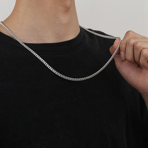 Cadena <span class=keywords><strong>de</strong></span> Plata <span class=keywords><strong>de</strong></span> Ley 925, Joyería <span class=keywords><strong>de</strong></span> 1 mm y 1,5 mm, Chapado en <span class=keywords><strong>Oro</strong></span> Rodio, Cadena Cubana <span class=keywords><strong>de</strong></span> Miami <span class=keywords><strong>para</strong></span> Hombre y <span class=keywords><strong>Mujer</strong></span> - Product Image 5