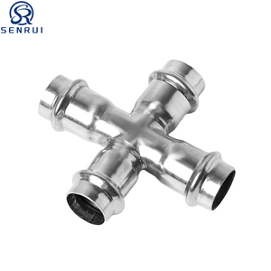 Raccord croisé à 4 voies en <span class=keywords><strong>acier</strong></span> <span class=keywords><strong>inoxydable</strong></span> 304, installation rapide, étanche, adaptateur de tube métallique, composant de quincaillerie pour <span class=keywords><strong>tuyauterie</strong></span> - Product Image 5