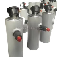 Mini vérin hydraulique télescopique multi-étages avec construction en acier et roulement pour remorque benne basculante, pression 250 bars