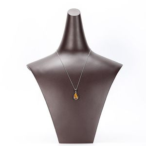 Perhiasan Fashion Desain Baru Pesona Perak Plating Kuningan Bezel Batu Permata Alami Liontin Air Mata - Product Image 5