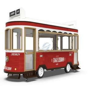 Electric Four-Wheel Mobile Beverage Food Cart, Multi-Functional Sightseeing Street Vending Trailer For Milk Tea & Coffee - Product Image 6