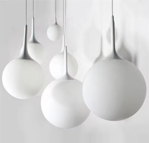 Zeal Lighting, candelabro redondo moderno, último diseño, luz colgante de cristal blanco leche para el hogar, interruptor de hierro, Control, fuente de alimentación de CA - Product Image 3