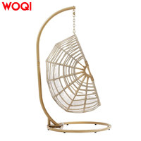 Fauteuil suspendu pliable moderne WOQI pour l'extérieur, fauteuil à bascule paresseux pour la maison, fauteuil en métal individuel pour l'intérieur avec logo personnalisé