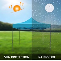 Carpa Plegable Cuadrada Resistente al Agua para Exteriores, con Logotipo Personalizado Disponible, Diseño Impreso, 3x3, de Poliéster para Interiores