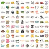 100 p/pack Récompense Phrases Autocollants pour Bouteilles D'eau Skate Board Personnalisé Motivation Vinyle PVC Texte Mots Autocollant pour Décalque