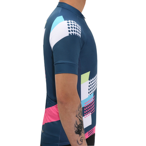 フリーデザインカスタム半袖フルジップサイクリングジャージー男性メッシュ生地レースカットバイクジャージー - Product Image 5