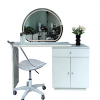 Table de toilette moderne éclairée avec rangement pour chambre de fille - Prix de gros