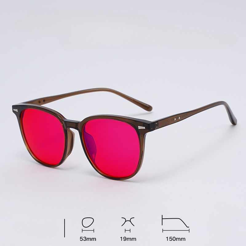 สีเขียวมะกอกพร้อมเลนส์สีแดง