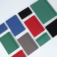 Carnet personnalisé avec logo, couverture rigide en tissu A5/A6, élastique, marque-page multifonctionnel, journal, fournitures de bureau