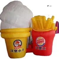 Source Réplique de frites gonflables géant personnalisable pour  l'extérieur, 10 pièces, modèles de nourriture, pour la publicité on  m.alibaba.com