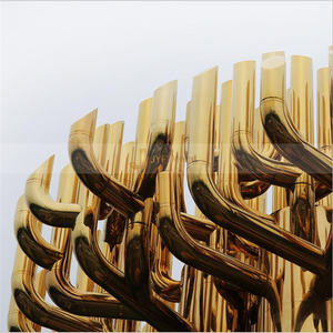 Sculpture Art Déco personnalisée en acier inoxydable, grande, imperméable, multifonctionnelle et durable, à poser au sol pour la décoration intérieure et l'extérieur - Product Image 4