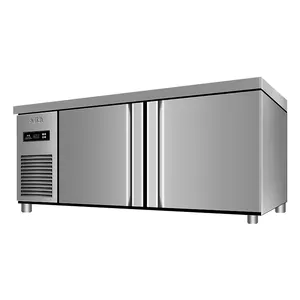 2ドア付き業務用ステンレス鋼キッチンワークベンチチラー冷蔵庫