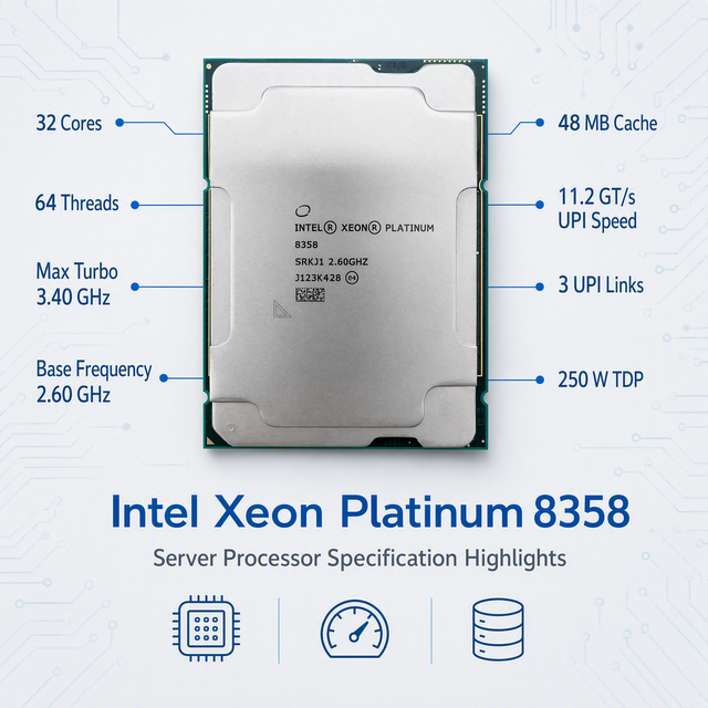 For Server CPU Processor Platinum 8358 32Core 64t 2.2GHz 48MB 250w LGA4189 New