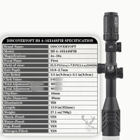 DISCOVERYOPT HS 4-16x44 FFP Lunette de visée antichoc Tube de 30mm longue portée visée optique de chasse
