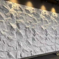 Vente en gros de panneaux muraux en pierre de polyuréthane industrielle 3D pliables, pierre de champignon, panneau mural extérieur, cloison