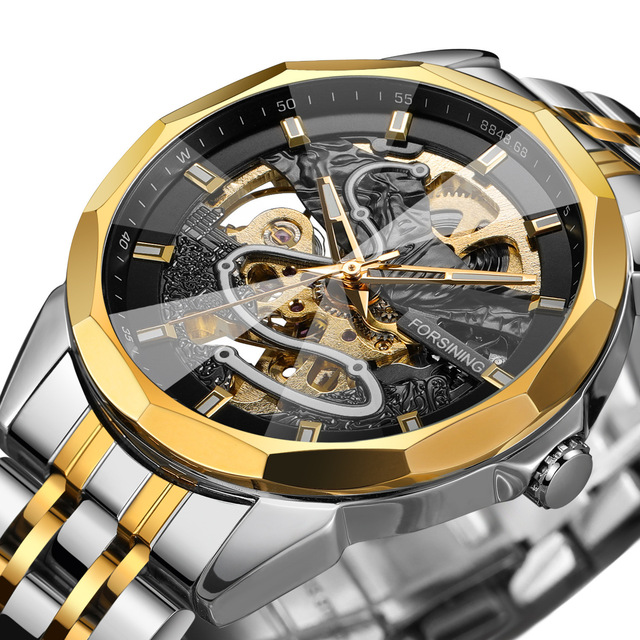 Montre Automatique Men Automatic Mechanical Watch Brand Luminous Stainless Steel Strap High Quality Business Watches for Man