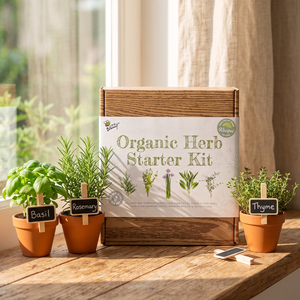 Kit de culture de <span class=keywords><strong>jardin</strong></span> d'herbes biologiques |   Ensemble cadeau de 9 variétés pour la maison et l'intérieur - Product Image 5