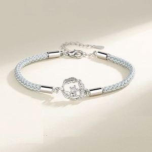 Pulsera de Pareja con Diseño de Estrella y Pluma, Regalo Romántico para el Día de San Valentín, Juego de Pulseras para Enamorados - Product Image 2
