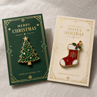 Lot de 10 épingles émaillées de Noël, coffret cadeau, badges de revers en métal personnalisés, collection, souvenir d'entreprise, vente en gros, expédition rapide