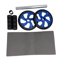 Rouleau abdominal à double roue avec logo personnalisé, équipement de fitness pour la maison, roue AB pour l'entraînement de la force du tronc