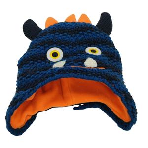 Gorro de Bebé de Dinosaurio de Dibujos Animados, Gorro de Punto con Forro Polar, Gorro de Ganchillo con Orejeras de Animal Monstruo - Product Image 3
