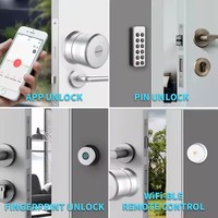 Pas cher Ttlock Tuya Wifi BLE Télécommande Remplaçable Auto Smart Cylindre Maison Empreinte Digitale Smart Digital Porte Cylindre Serrure