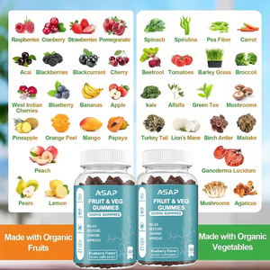 ผักผลไม้เสริมแร่ธาตุเหนียวสนับสนุนระดับพลังงานผลไม้ประจำวัน gummies ผักเพื่อสุขภาพ - Product Image 2