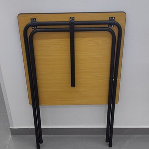 Foldable Student Exam <b>Desk</b> 60x60x74cm Wood Top Metal Frame Durable School Furniture - Product Image 4