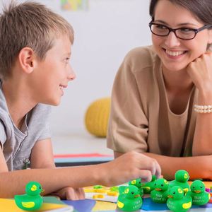 Pato de Vinilo con Cinta Verde para Concientización sobre la Salud Mental, Regalo de Plástico para Recaudación de Fondos, para Amigos y Colegas - Product Image 2